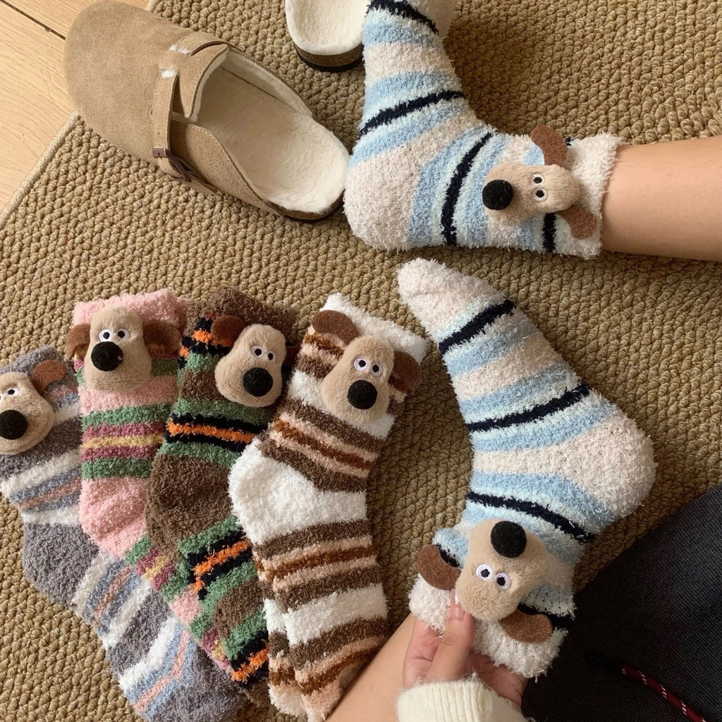 Fuzzy cabin socks by Glow Ritual