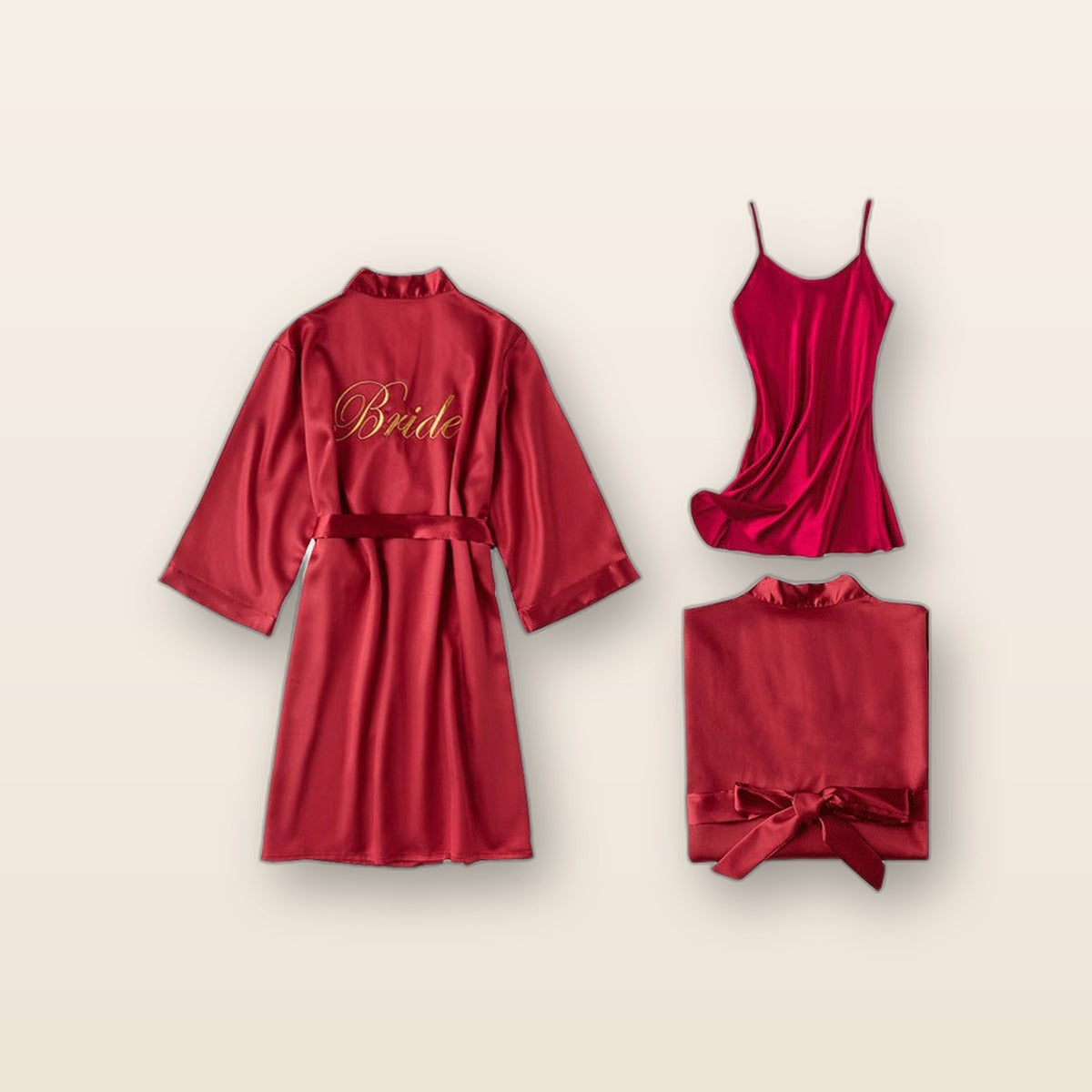 Satin kimono robe by Glow Ritual