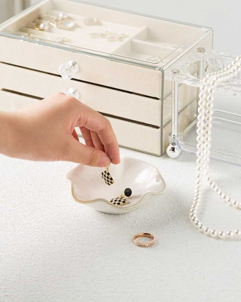 Lotus leaf ceramic ring dish by Glow Ritual