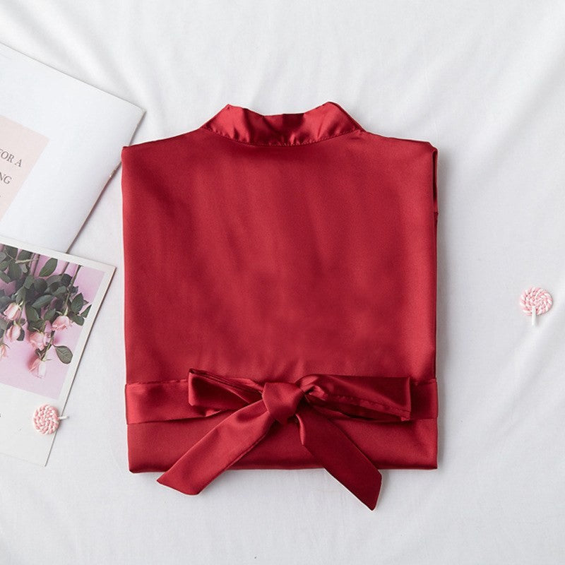 Satin kimono robe by Glow Ritual