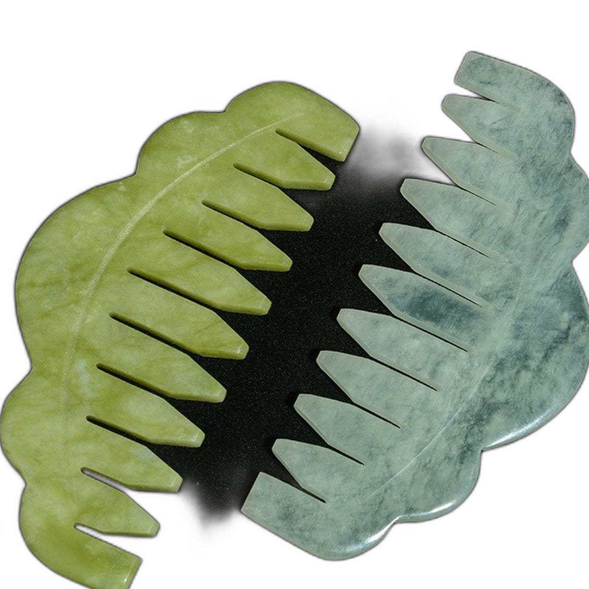 Natural jade gua sha comb by Glow Ritual