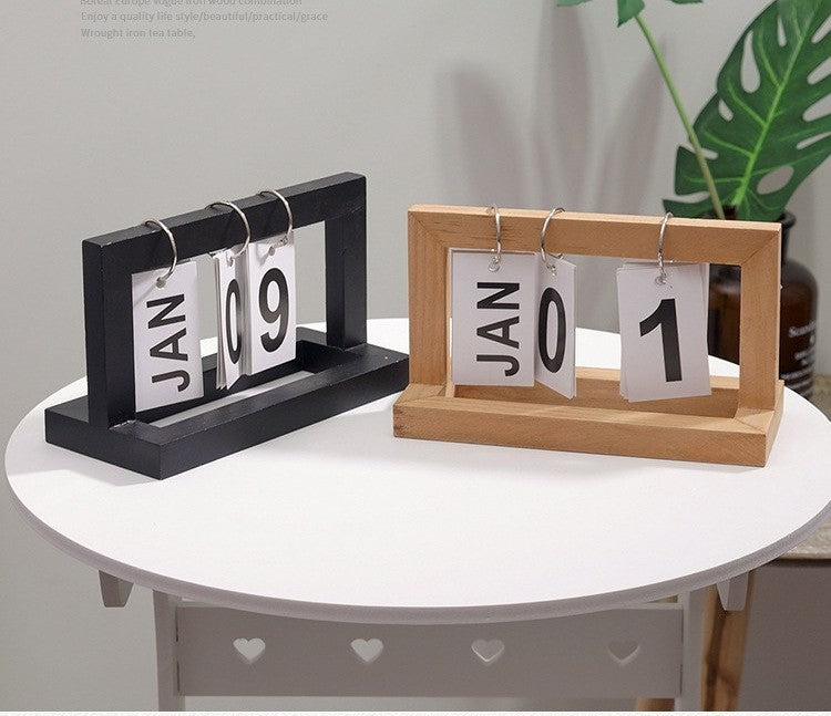 Wooden perpetual calendar by Glow Ritual