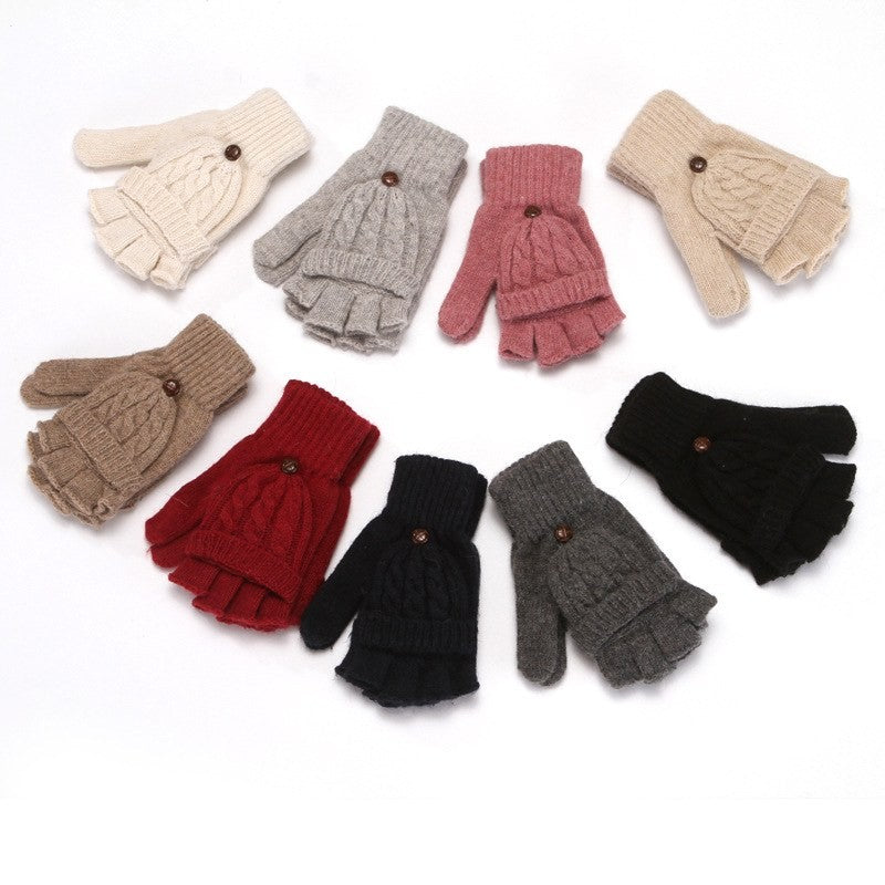 Knit fingerless gloves by Glow Ritual