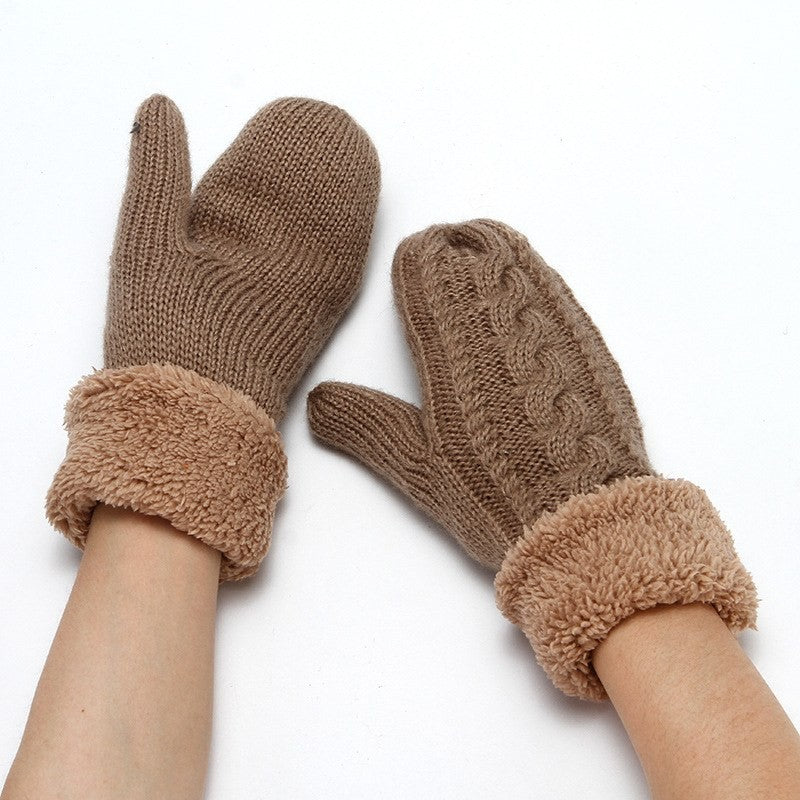 Knit fingerless gloves by Glow Ritual