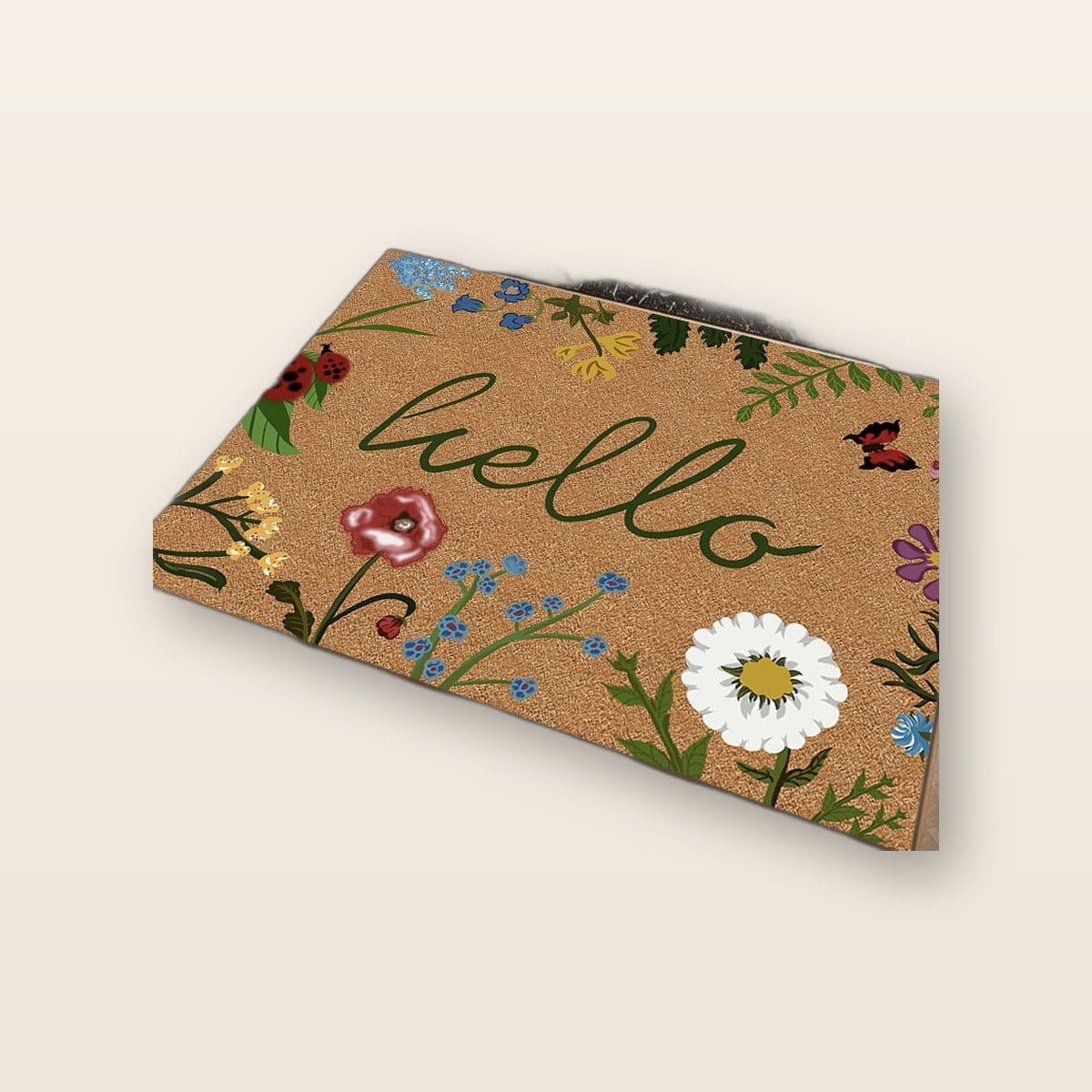 Coir-look door mat by Glow Ritual