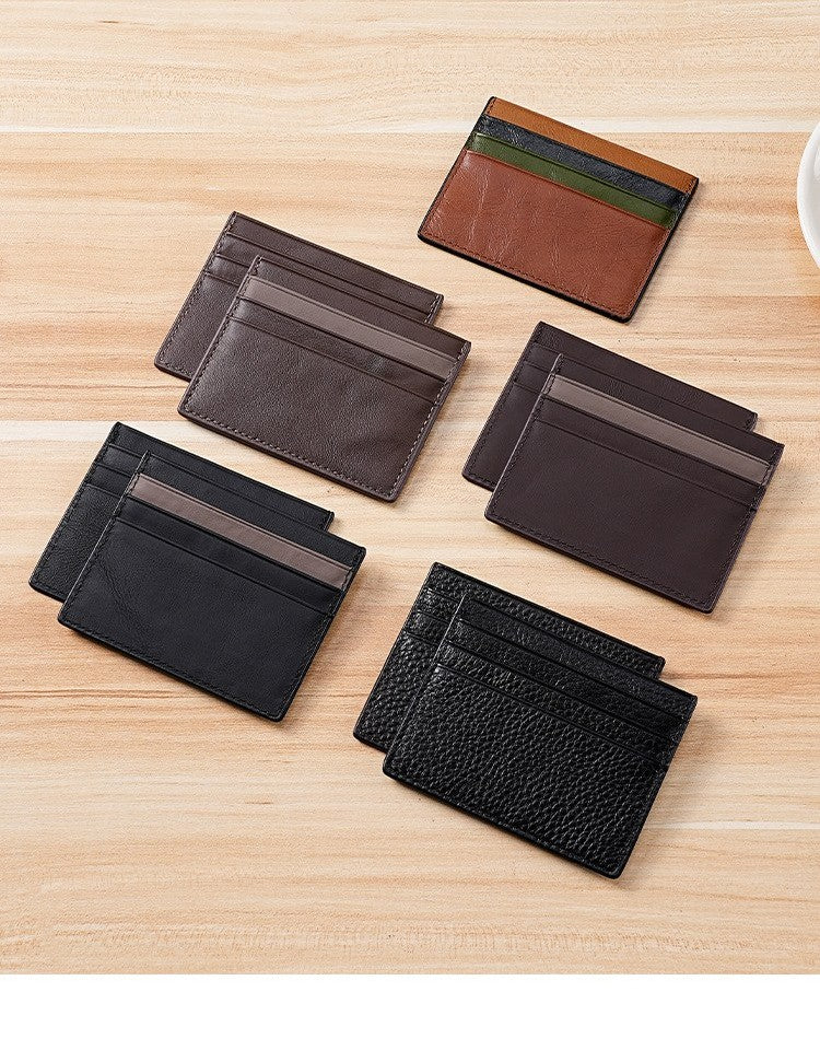Slim leather card holder by Glow Ritual