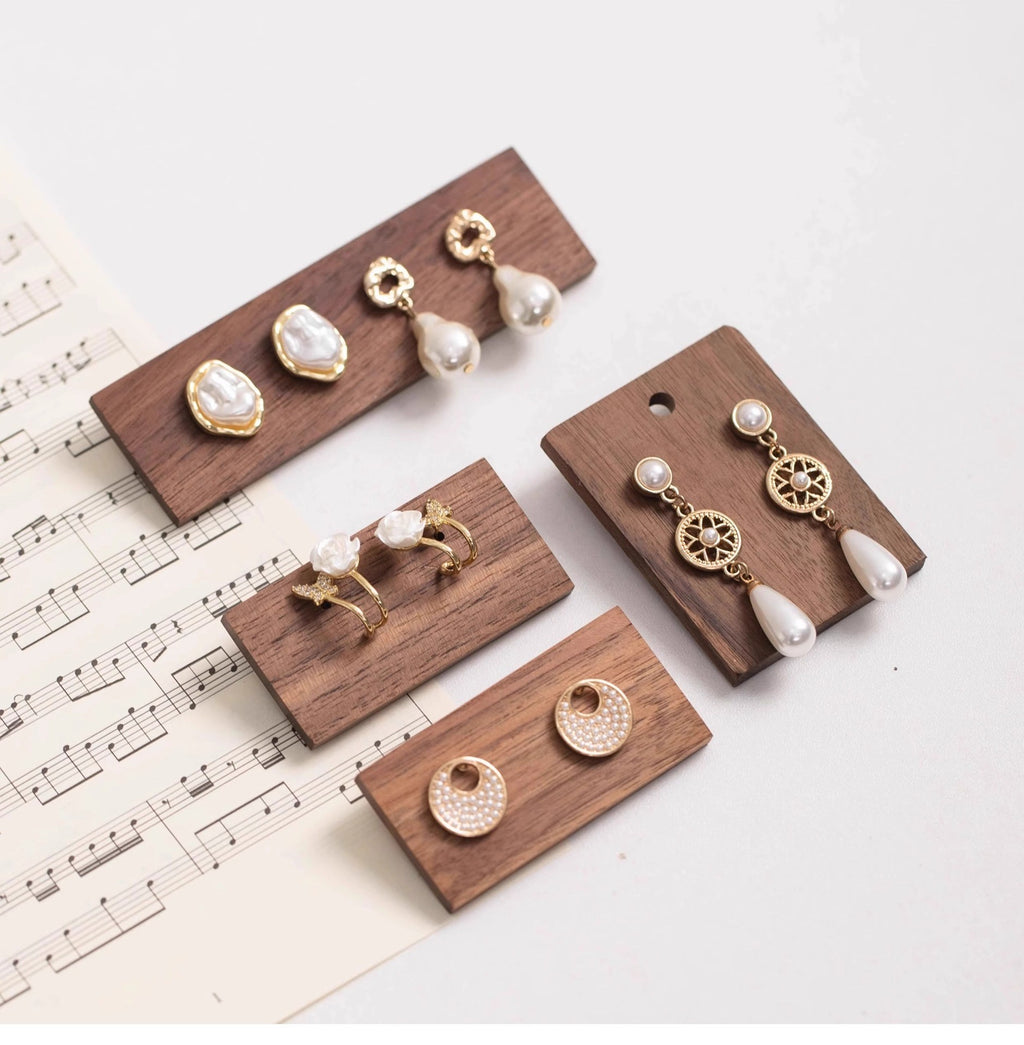 Walnut earring holder tray by Glow Ritual