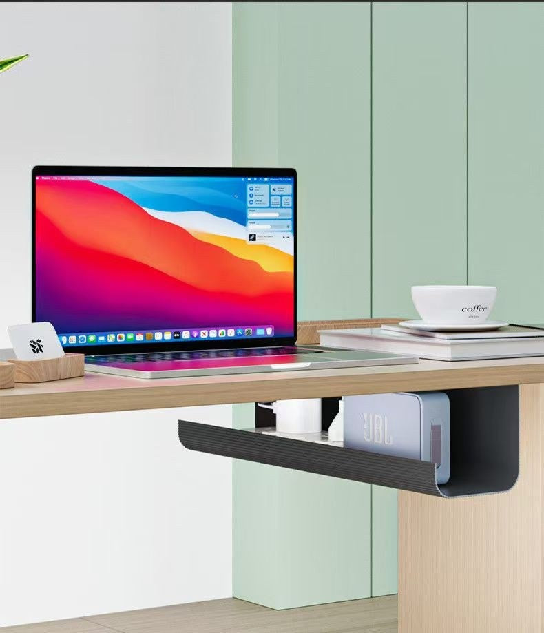 Under desk cable tray by Glow Ritual