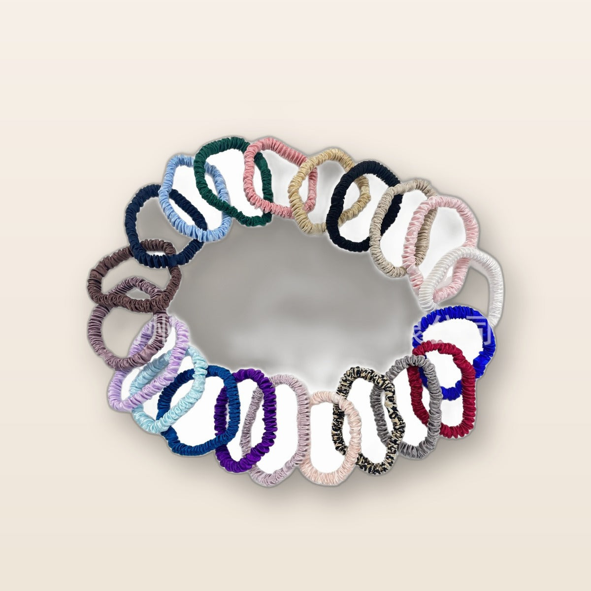 Skinny mulberry silk hair ties by Glow Ritual