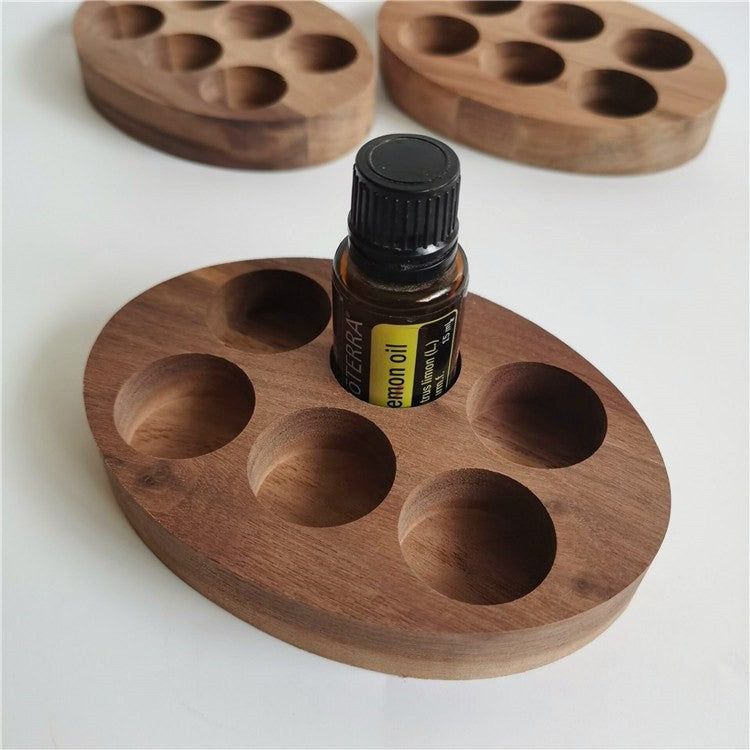 Walnut essential oil holder tray by Glow Ritual