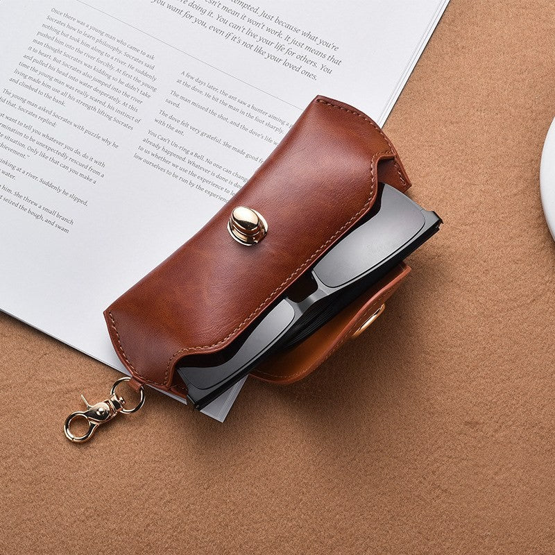 Leather sunglasses case by Glow Ritual