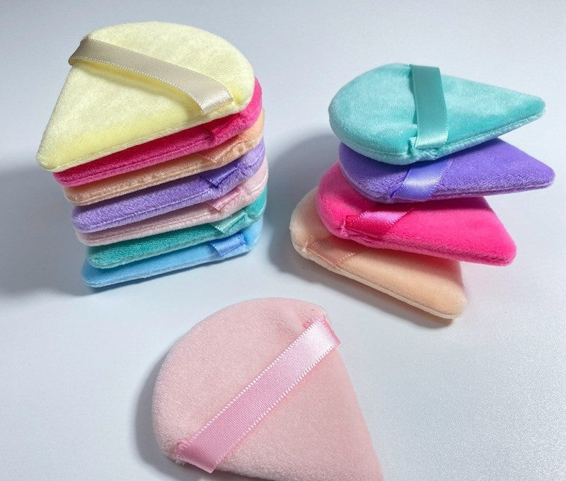 Velour triangle powder puff set by Glow Ritual