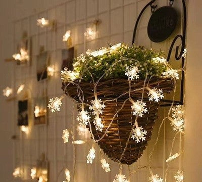 Snowflake string lights by Glow Ritual