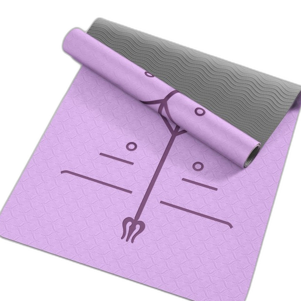 Non-slip TPE yoga mat by Glow Ritual
