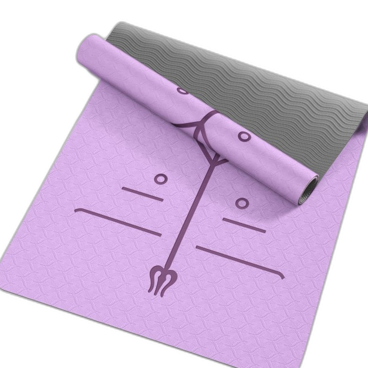 Non-slip TPE yoga mat by Glow Ritual