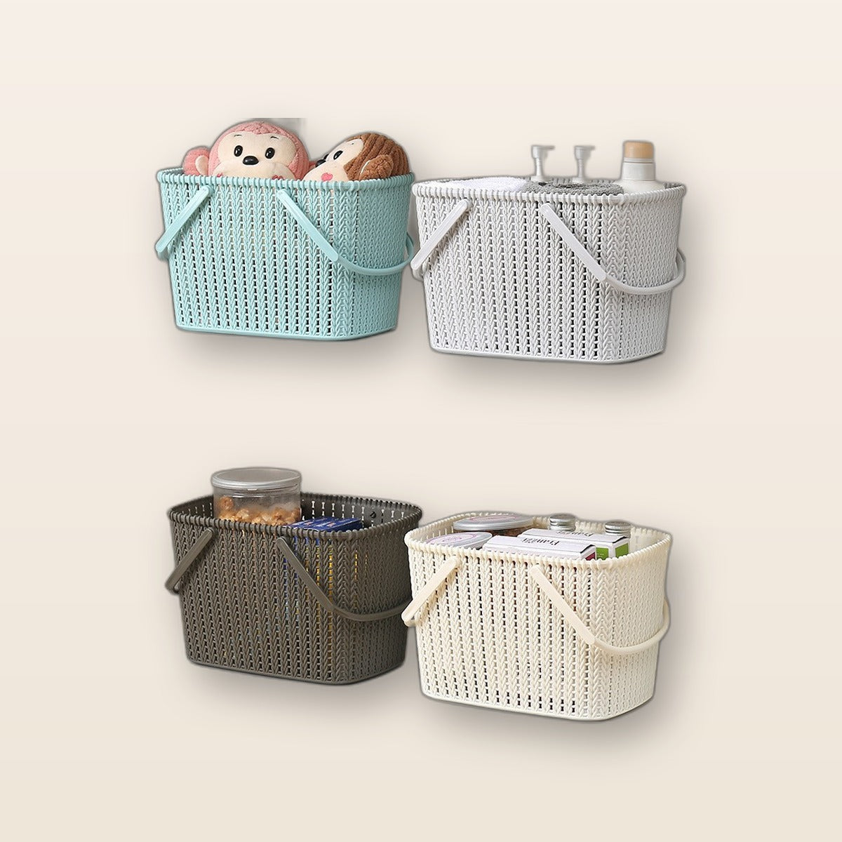 Rattan-look bath basket by Glow Ritual