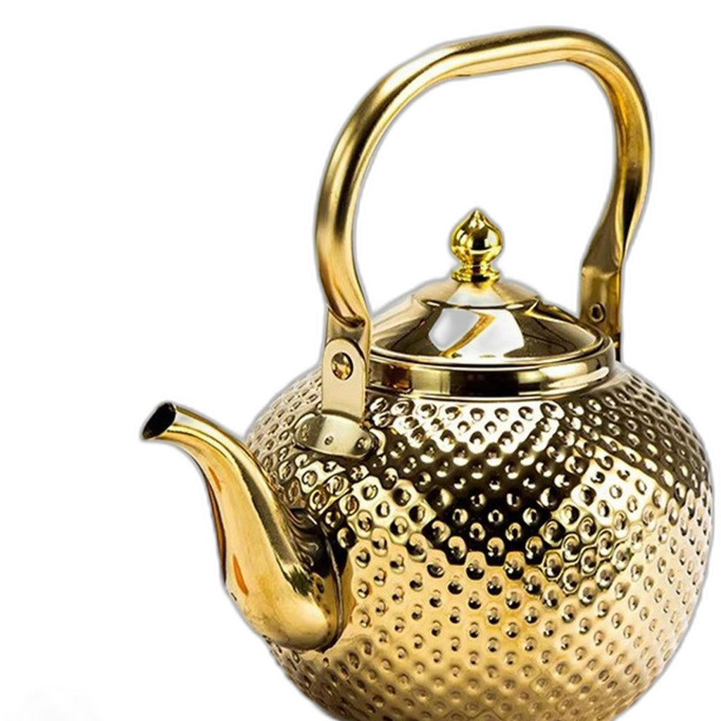 Hammered stainless teapot by Glow Ritual