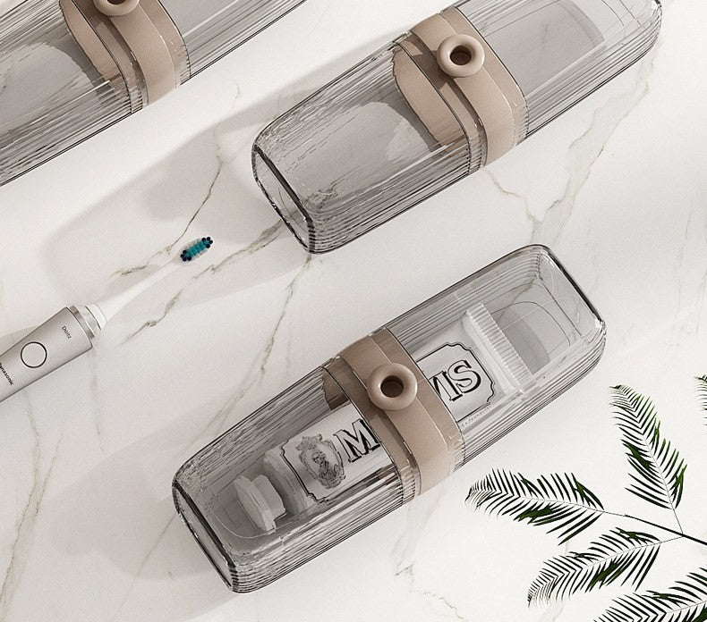 Travel toothbrush cup and soap box set by Glow Ritual