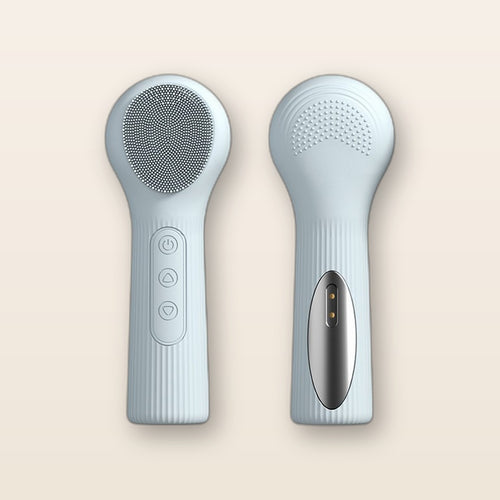 Heated silicone facial cleansing brush by Glow Ritual