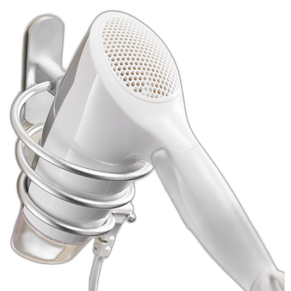 Wall-mounted hair dryer holder by Glow Ritual