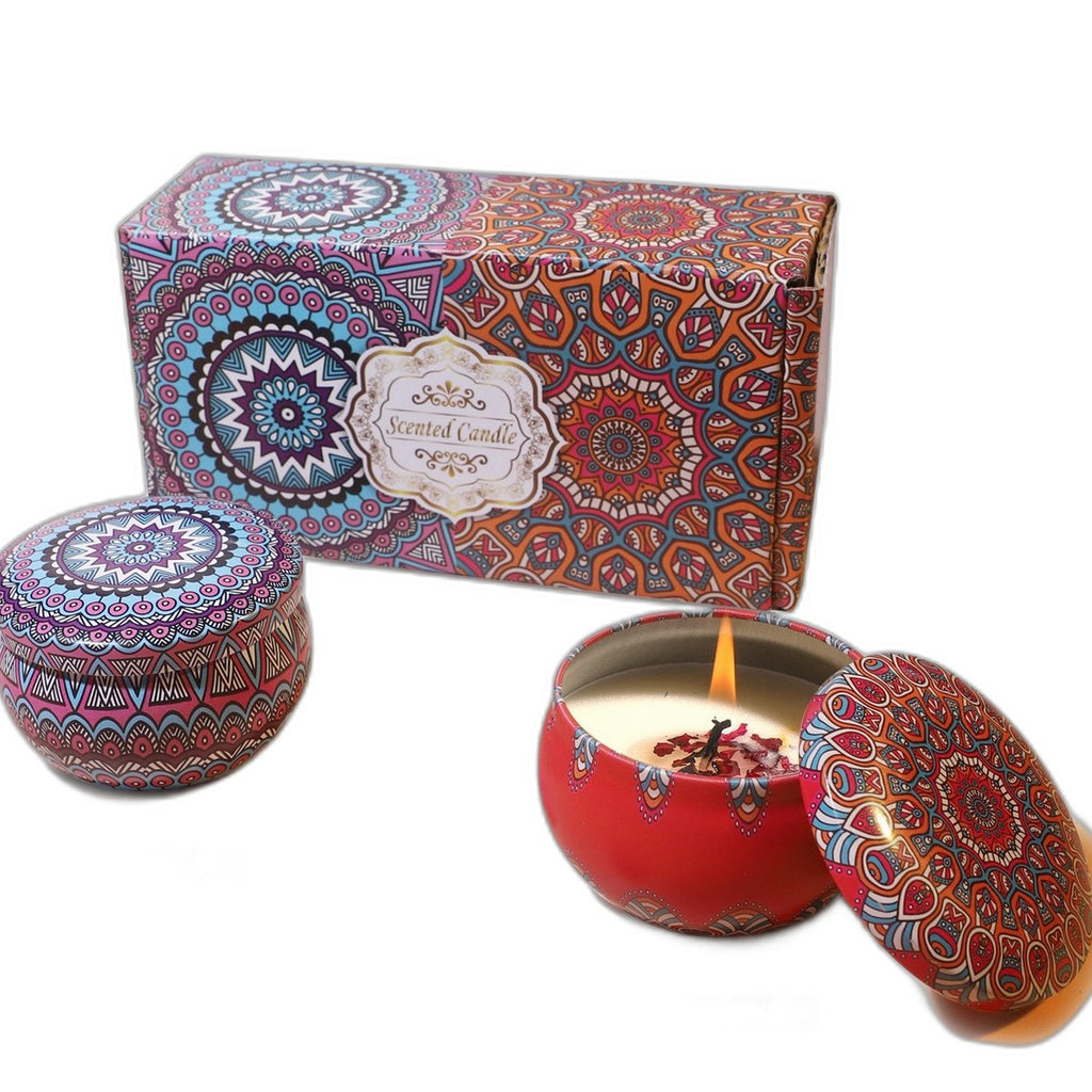 Dried flower soy candle gift set by Glow Ritual