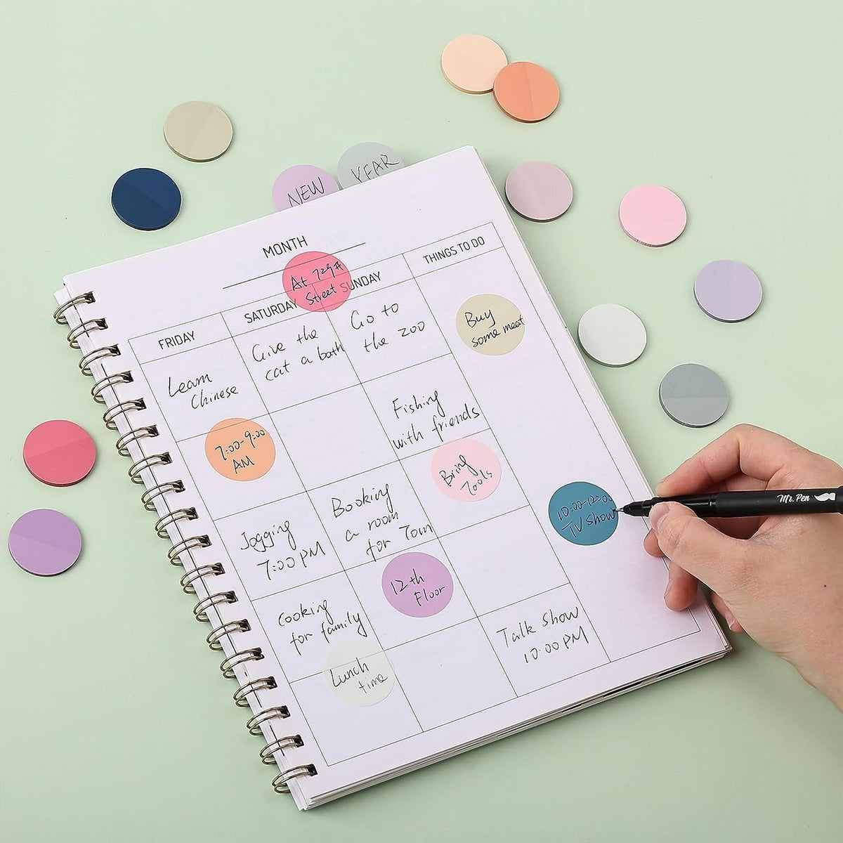 Round sticky note set by Glow Ritual