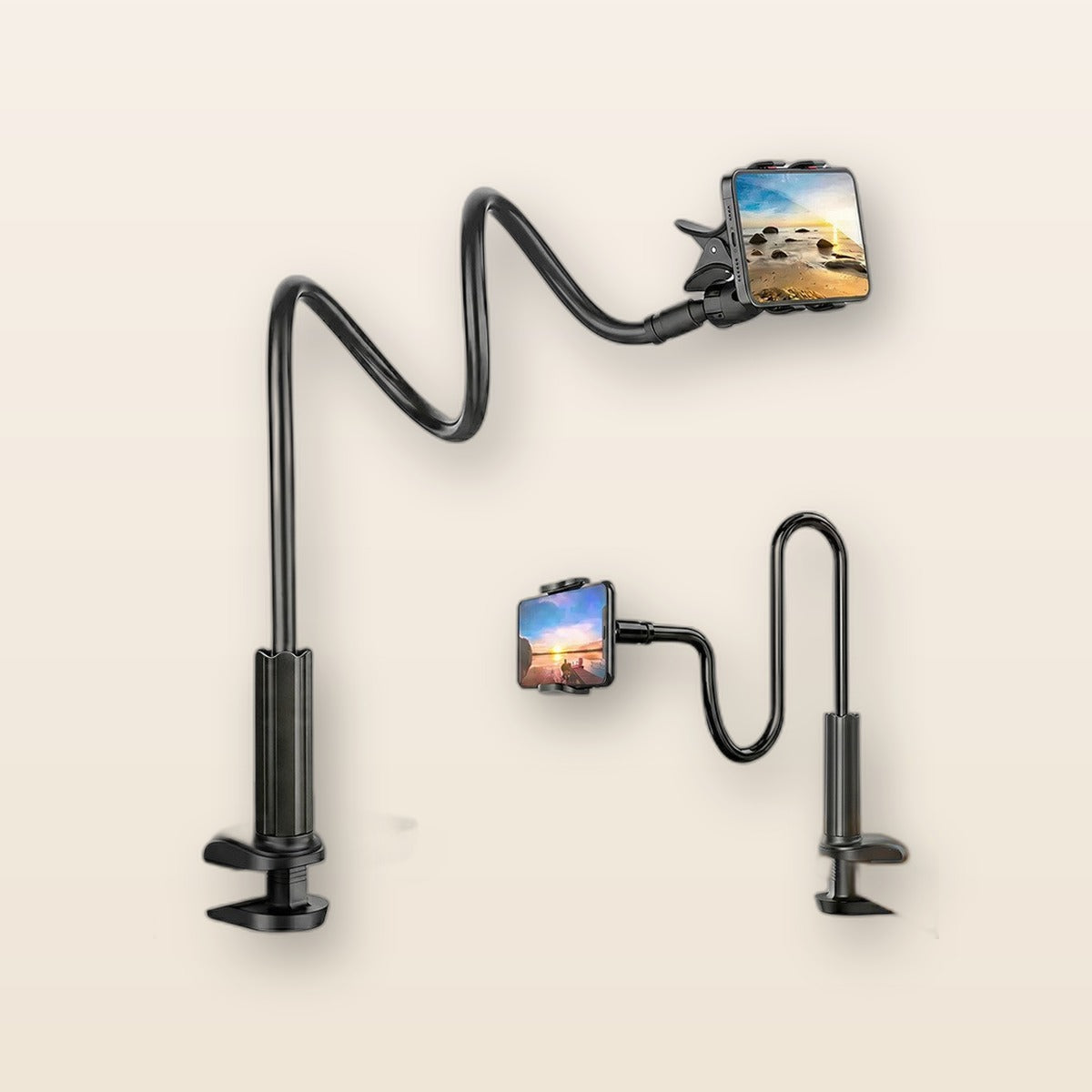 Flexible gooseneck phone holder by Glow Ritual