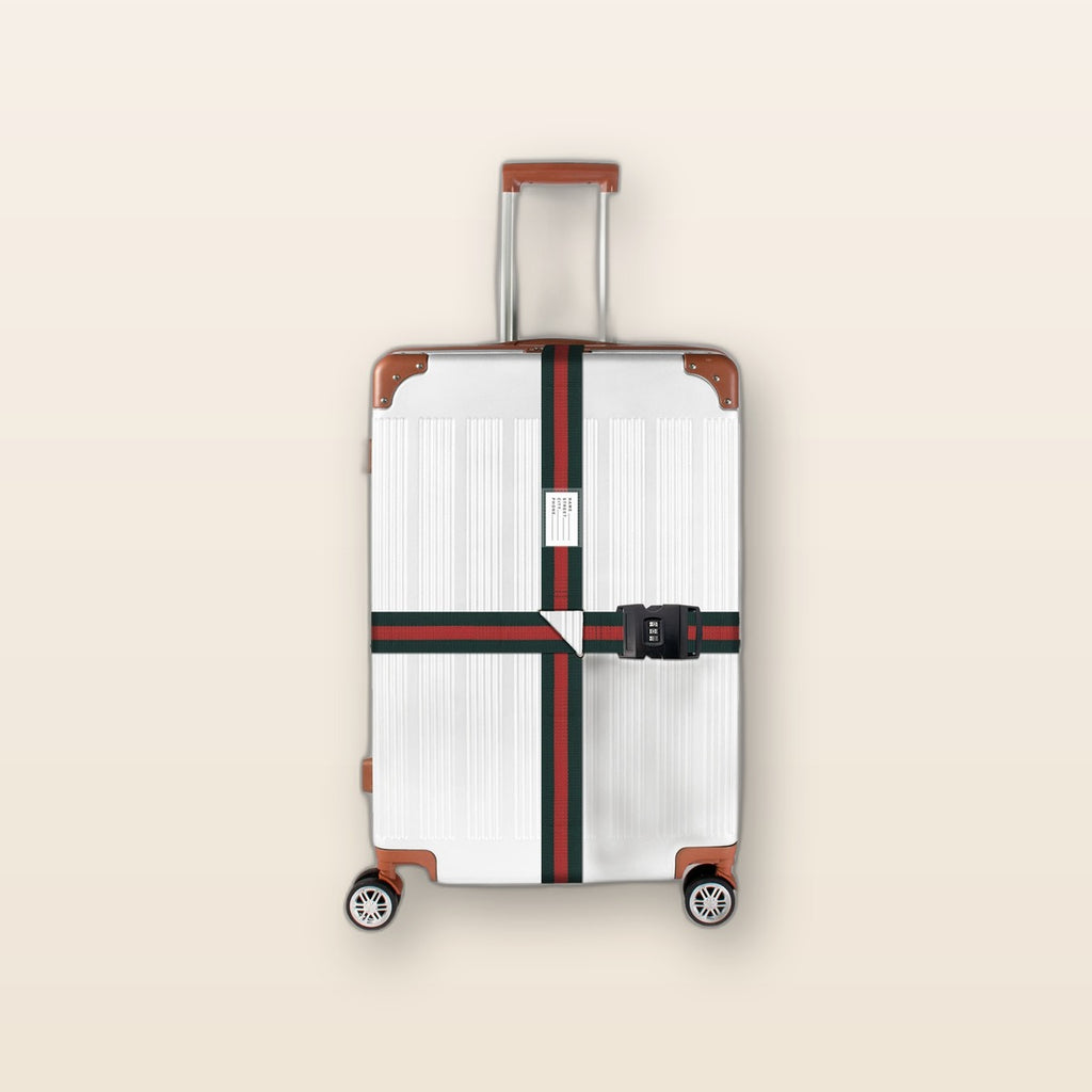 Luggage strap with combination lock by Glow Ritual