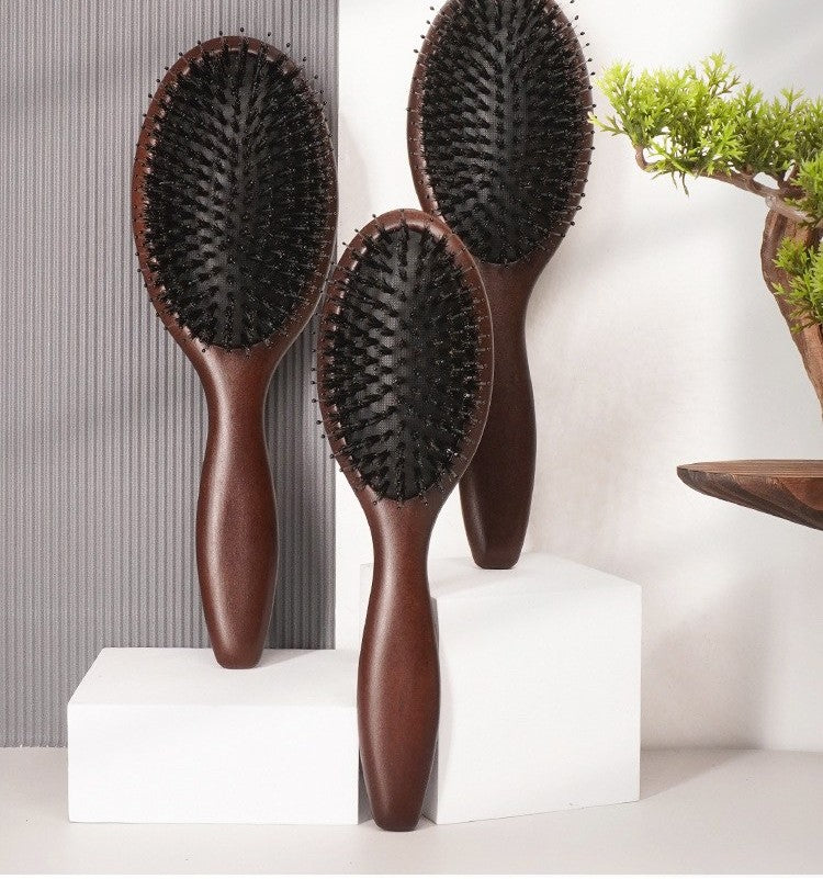 Boar bristle beech wood hair brush by Glow Ritual
