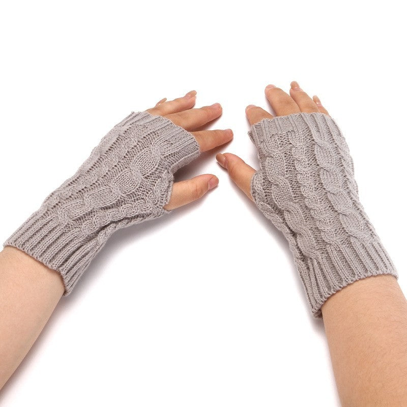 Knit fingerless gloves by Glow Ritual
