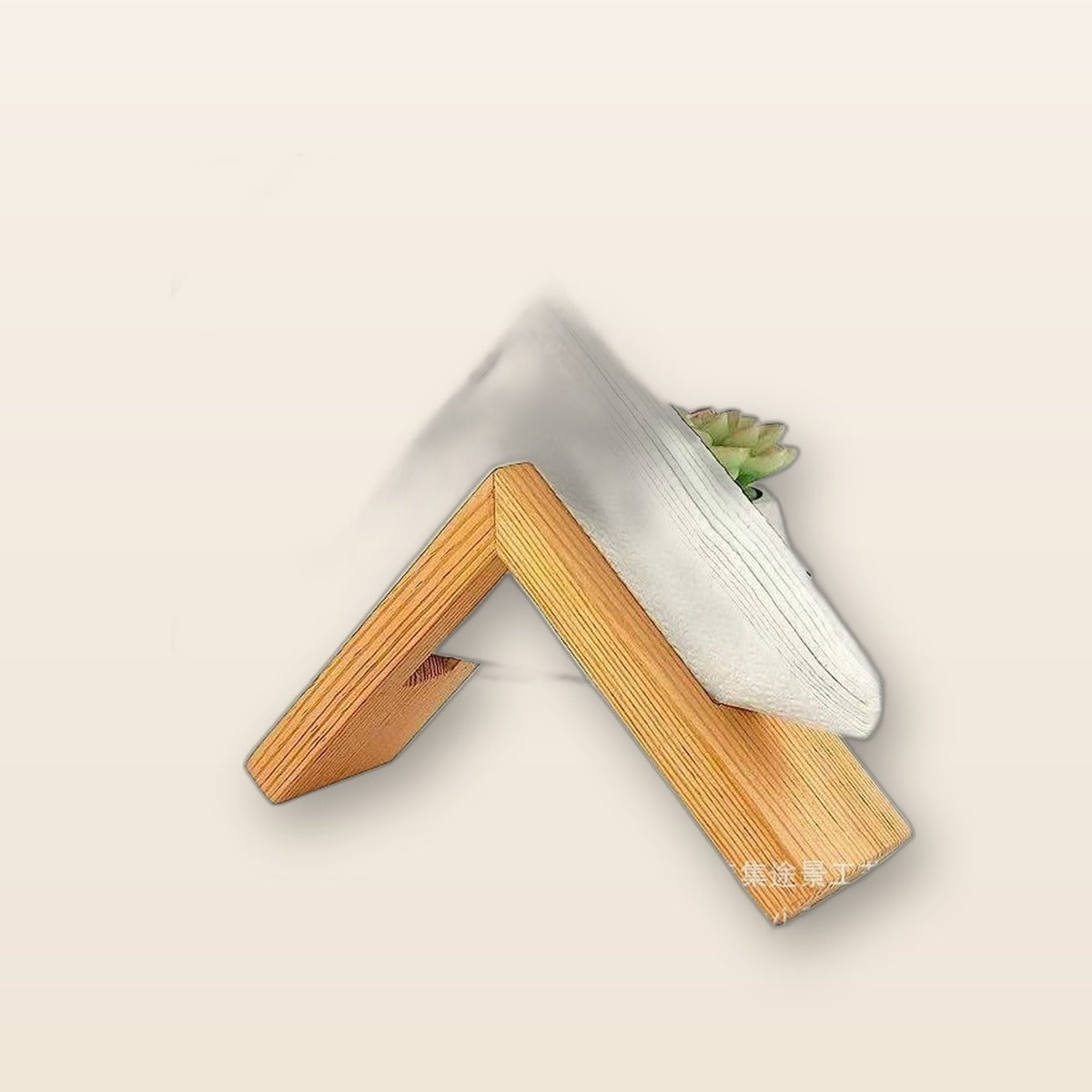 Upright wooden napkin holder by Glow Ritual