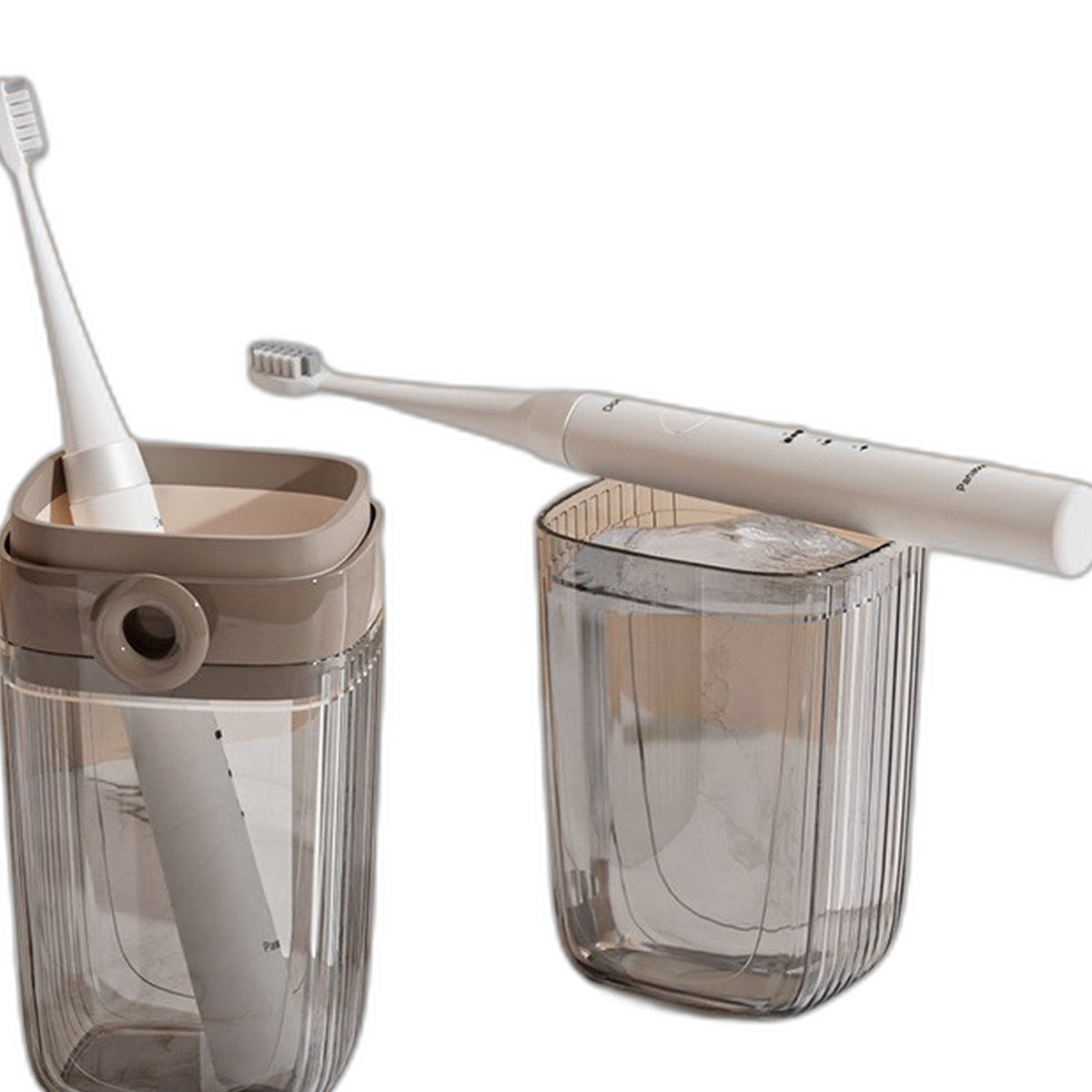 Travel toothbrush cup and soap box set by Glow Ritual
