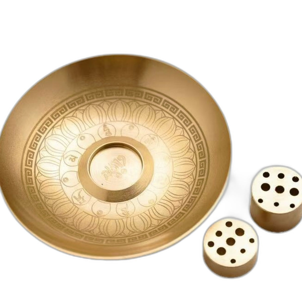 Brass incense holder with ash tray by Glow Ritual