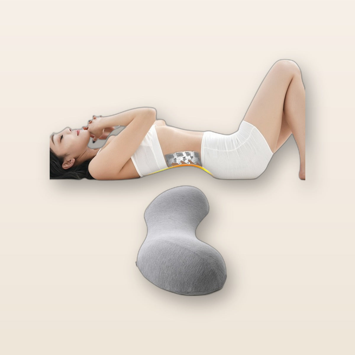 Memory foam lumbar pillow for bed by Glow Ritual