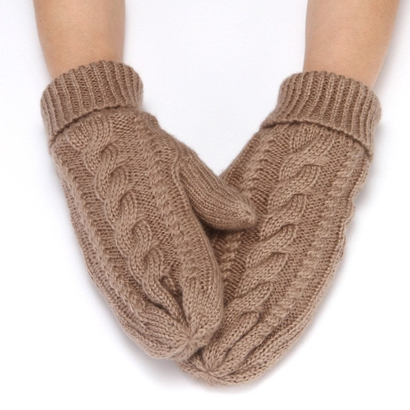 Knit fingerless gloves by Glow Ritual