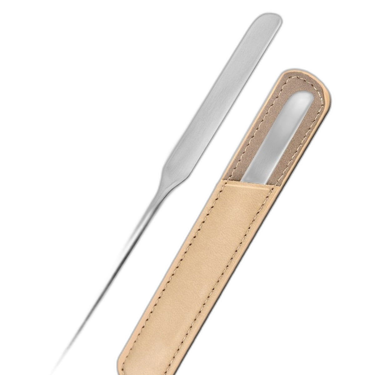 Stainless steel makeup spatula and palette by Glow Ritual