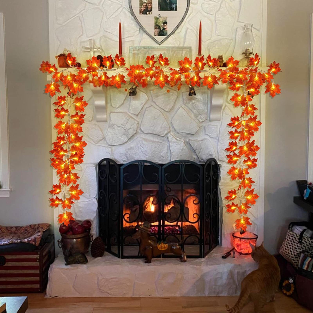 Maple leaf string lights by Glow Ritual