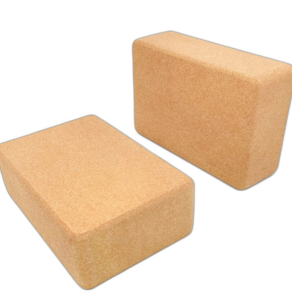 Natural cork yoga block by Glow Ritual