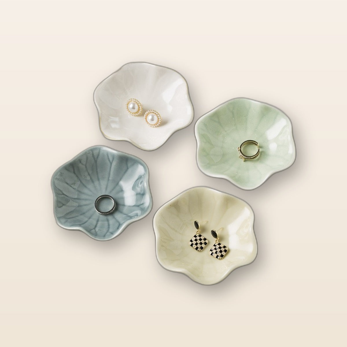 Lotus leaf ceramic ring dish by Glow Ritual