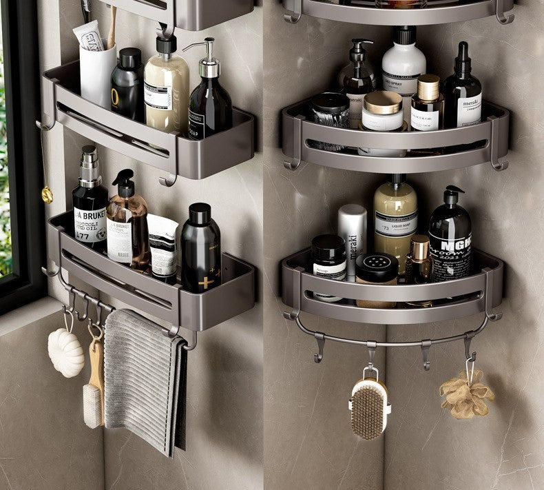 No-drill corner shower caddy by Glow Ritual