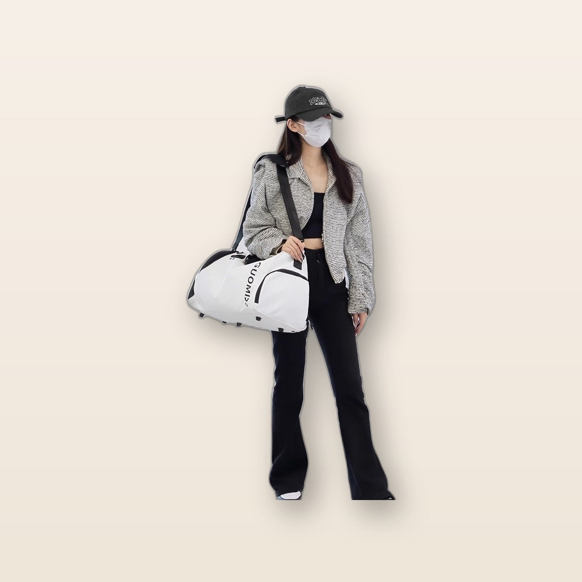 Wet-dry gym duffel bag by Glow Ritual