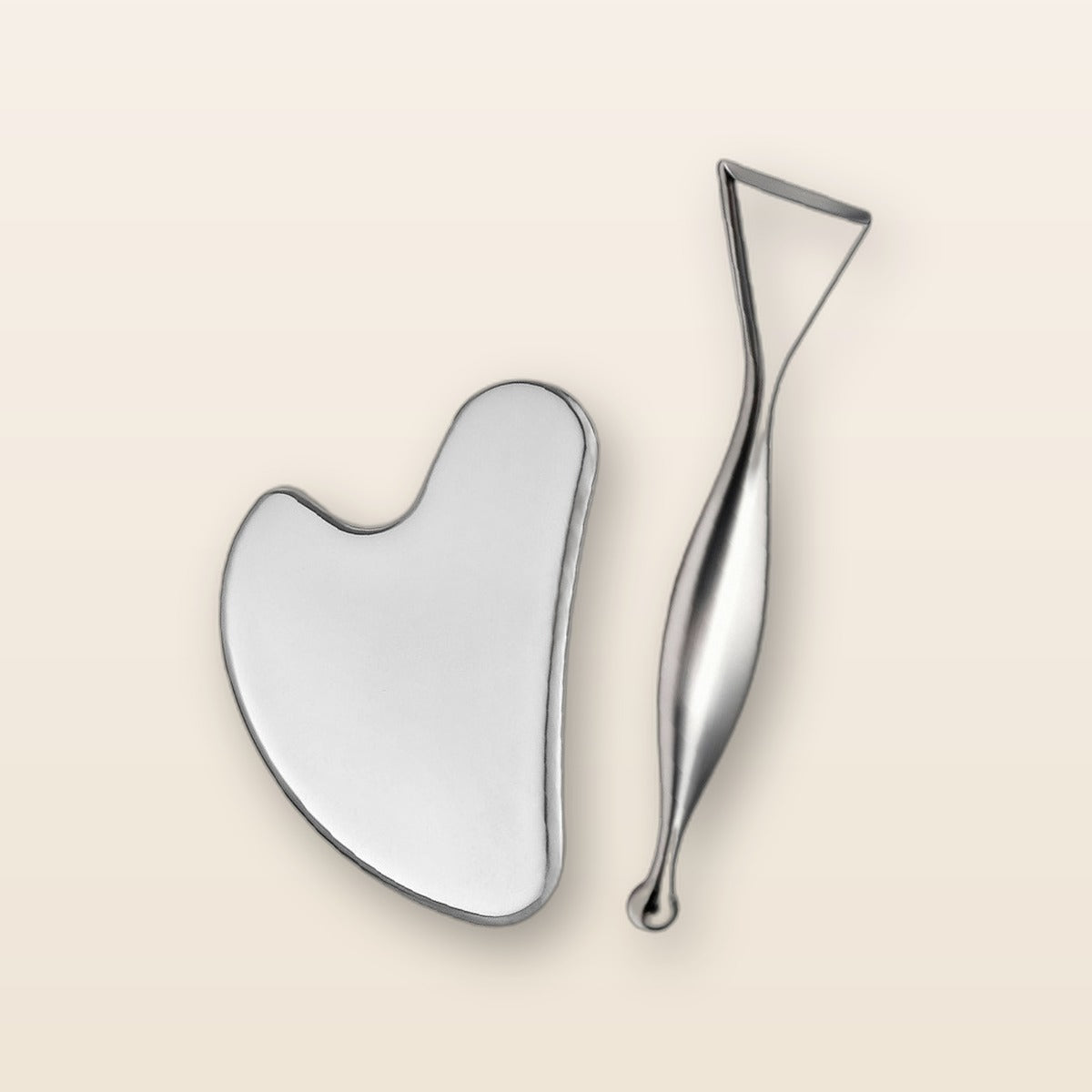 Stainless steel gua sha tool by Glow Ritual