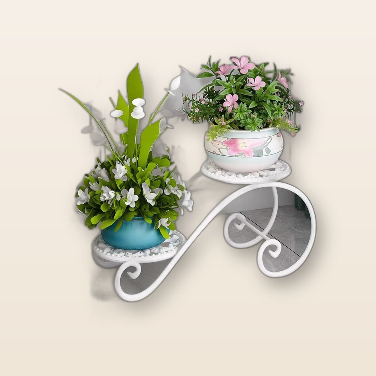 Metal tiered plant stand by Glow Ritual