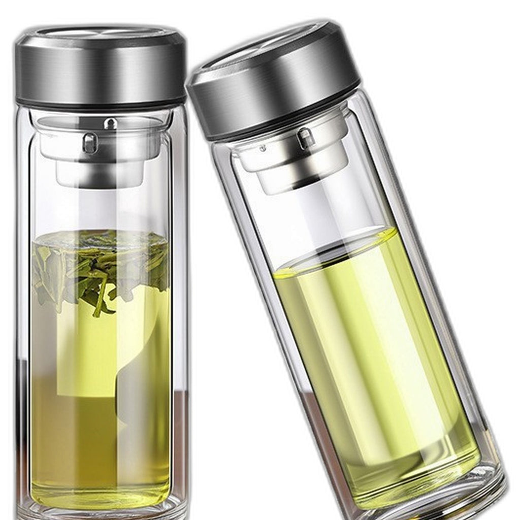 Glass tea infuser bottle by Glow Ritual