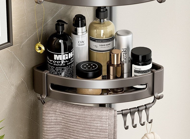 No-drill corner shower caddy by Glow Ritual