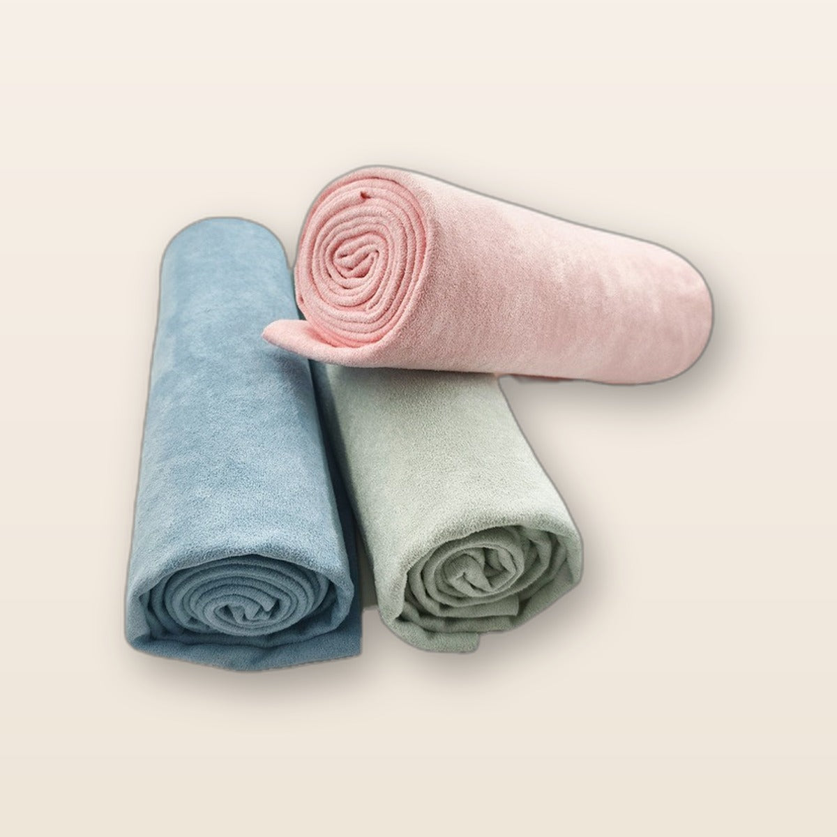 Non-slip silicone grip yoga towel by Glow Ritual