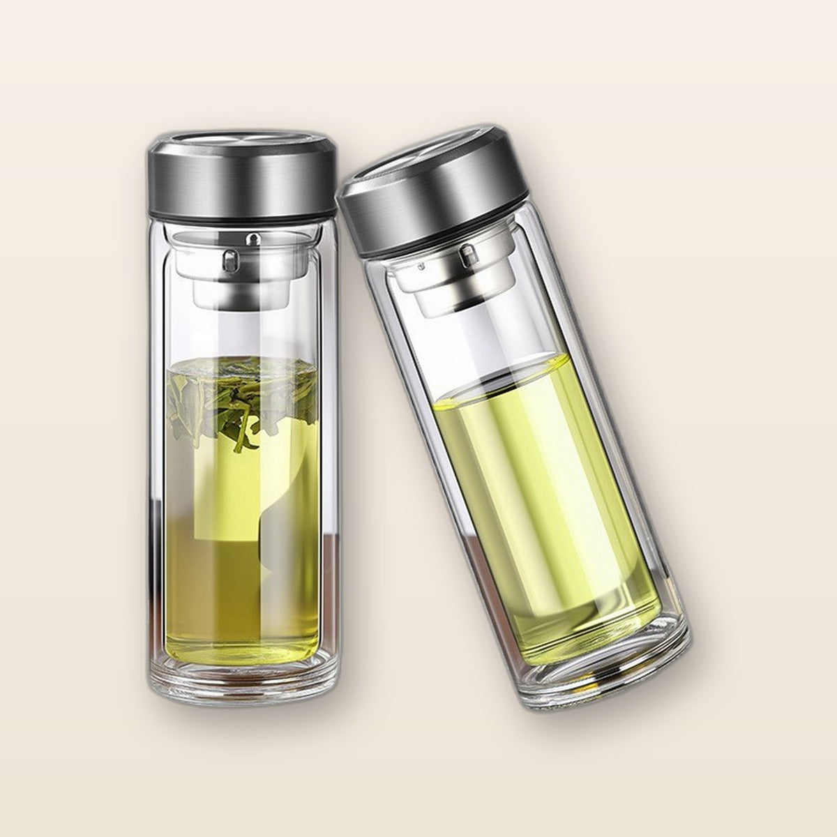 Glass tea infuser bottle by Glow Ritual