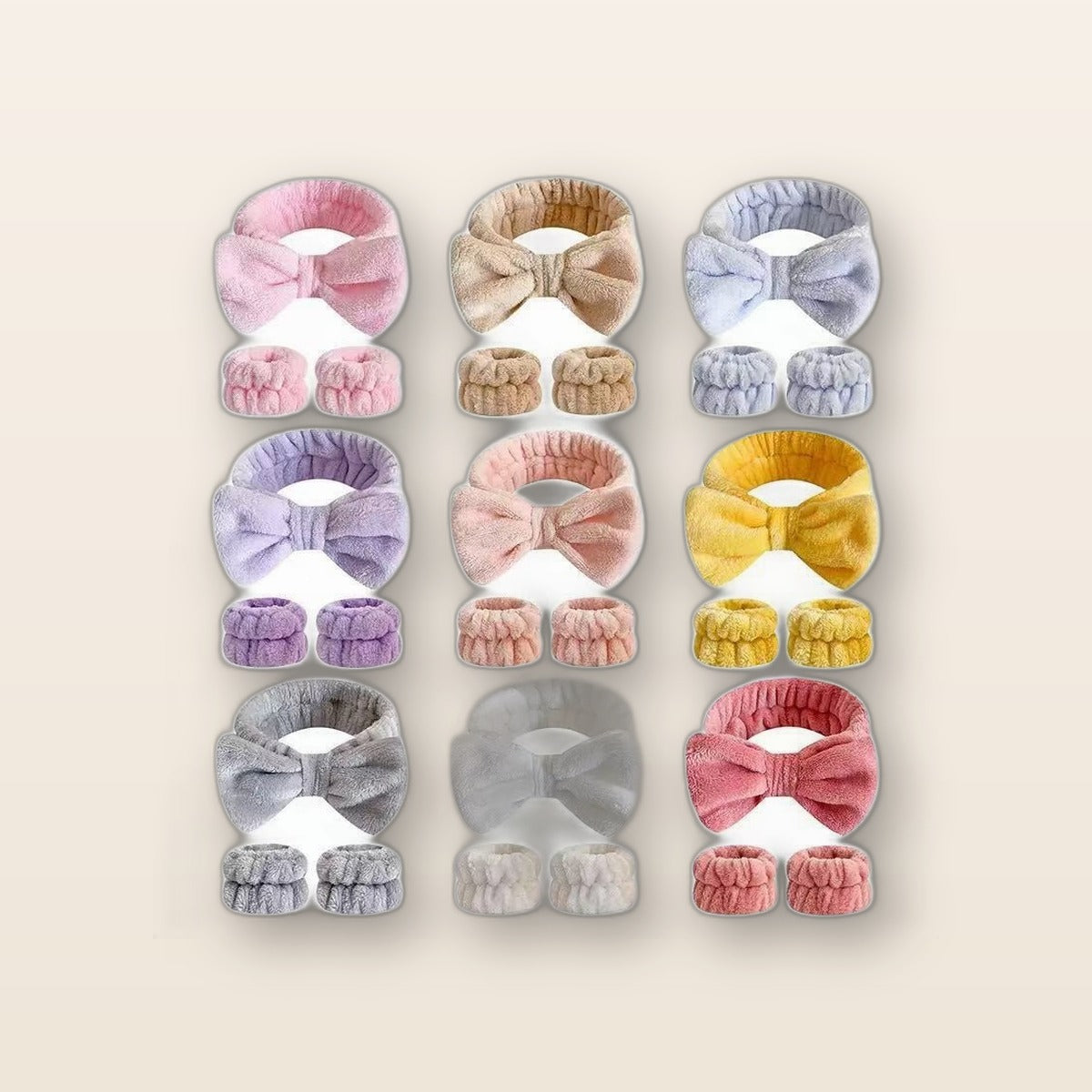 Coral fleece spa headband by Glow Ritual