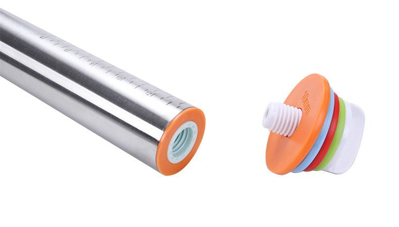 Adjustable rolling pin with thickness rings by Glow Ritual