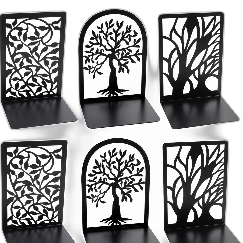 Metal tree bookends by Glow Ritual